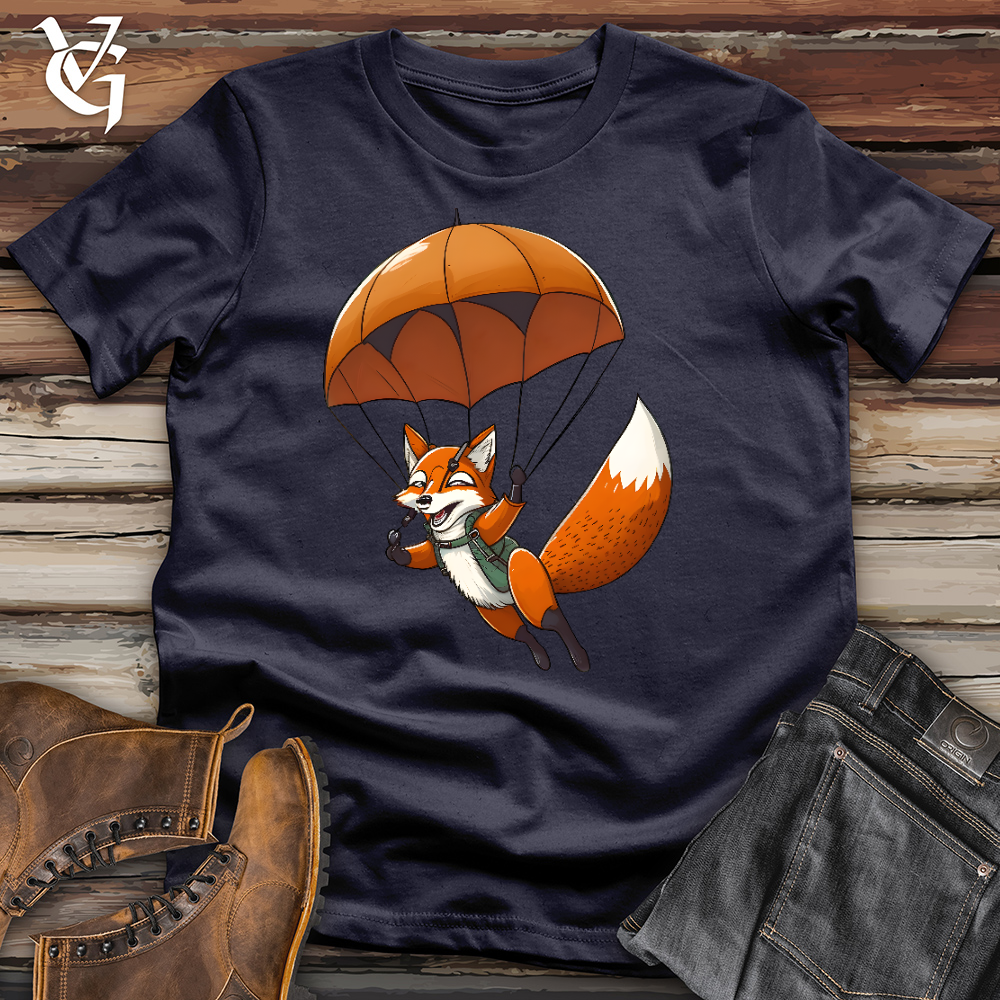 Viking Goods Skydriving Fox Cotton Tee Navy / L