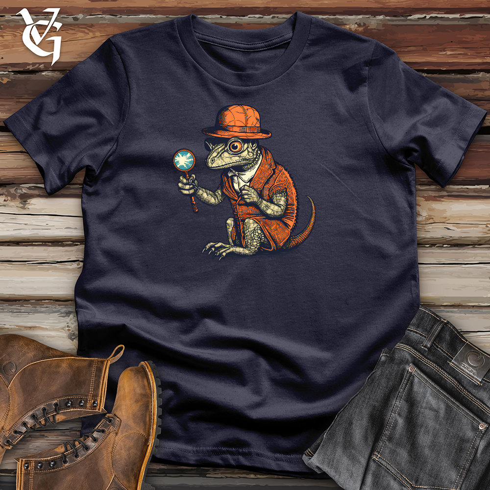 Viking Goods Sleuthing Lizard Investigator Cotton Tee Navy / L