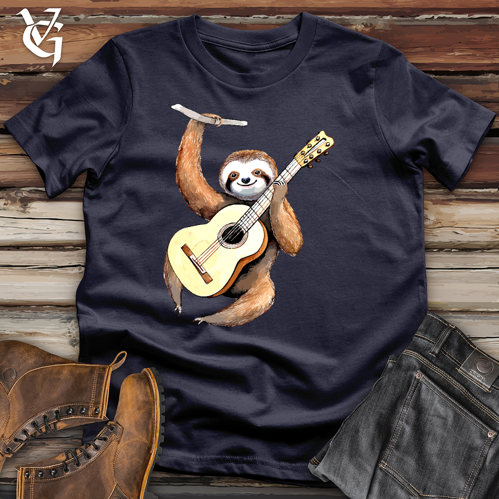 Viking Goods Sloth Guitarist Cotton Tee Navy / L