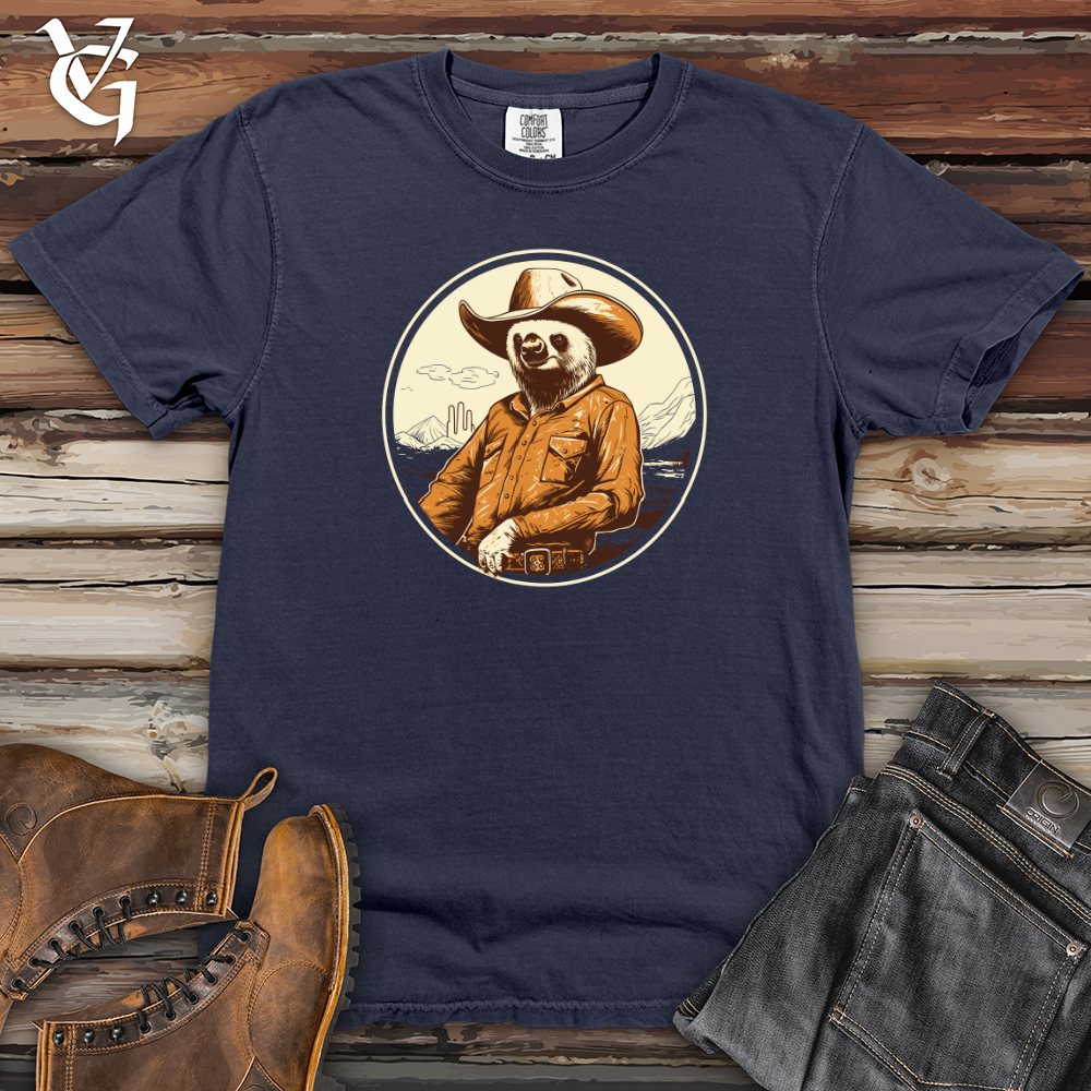Viking Goods Sloth Slow motion Western Hat Swag Heavy Cotton Comfort Colors Tee Navy / L