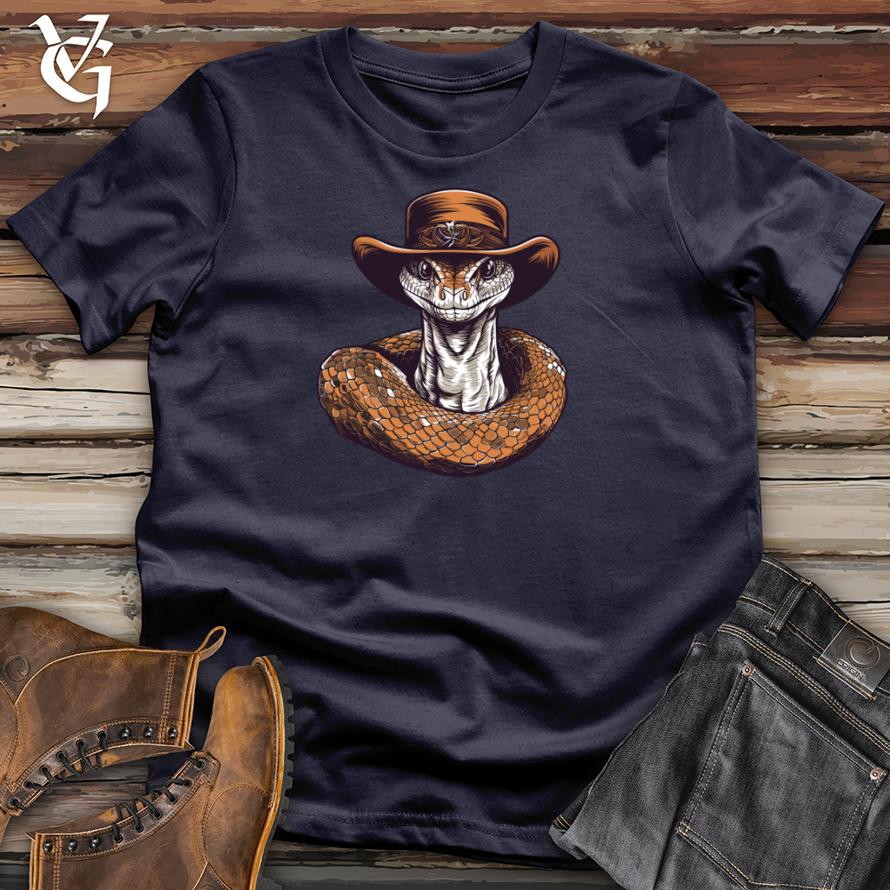 Viking Goods Snake Cowboy Wild West Slither Cotton Tee Navy / L