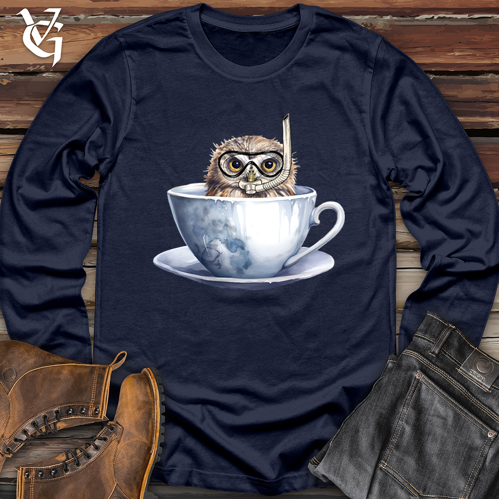 Viking Goods Snorkeling Owl Softstyle Long Sleeve Navy / L