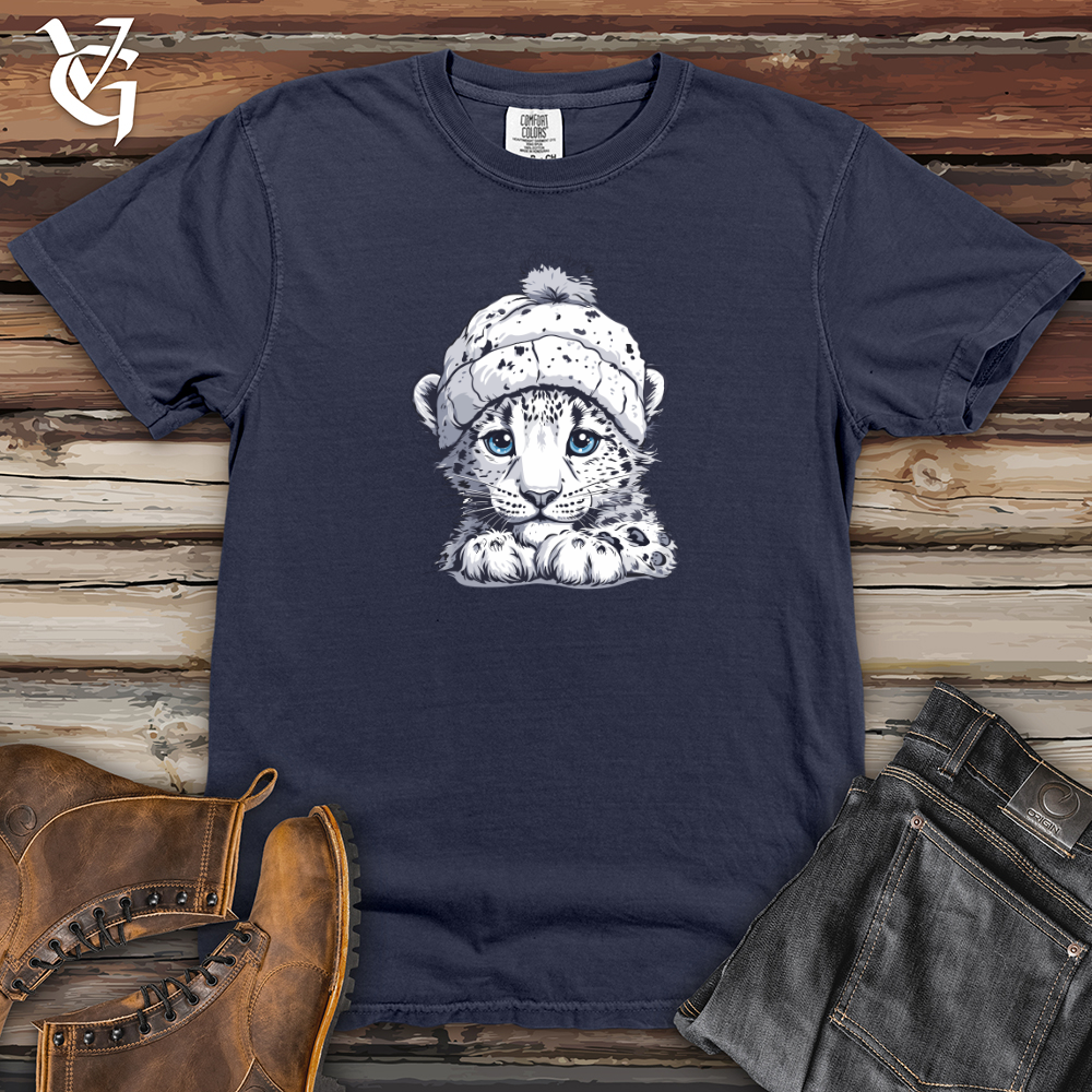 Viking Goods Snow Leopard Warmth Heavy Cotton Comfort Colors Tee Navy / L