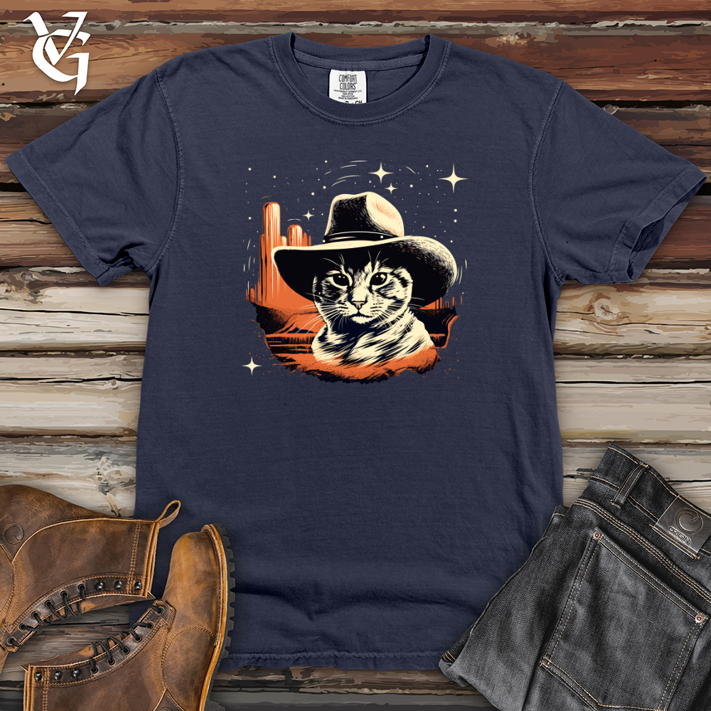 Viking Goods Space Cowboy Cat Adventure Heavy Cotton Comfort Colors Tee Navy / L