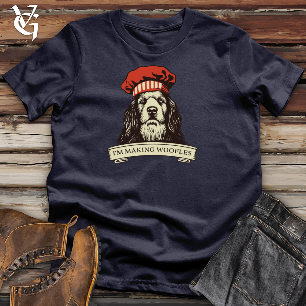 Viking Goods Spaniel Chef Extraordinaire Cotton Tee Navy / L