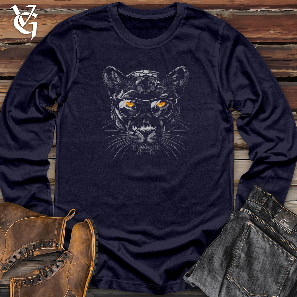 Viking Goods Spectacled Panther Focus Long Sleeve Navy / L