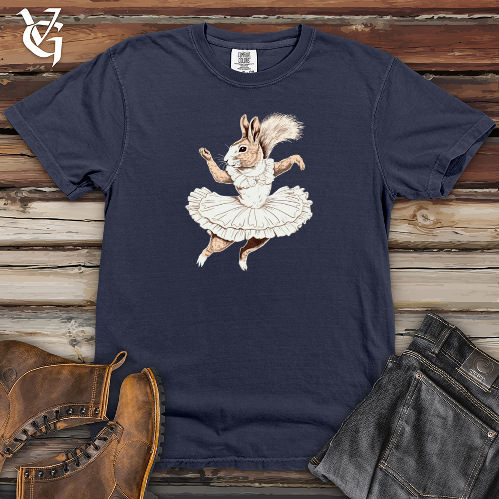 Viking Goods Squirrel Ballerina Elegance Heavy Cotton Comfort Colors Tee Navy / L