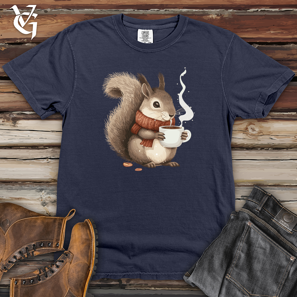Viking Goods Squirrel Cozy Coffee Heavy Cotton Comfort Colors Tee Navy / L