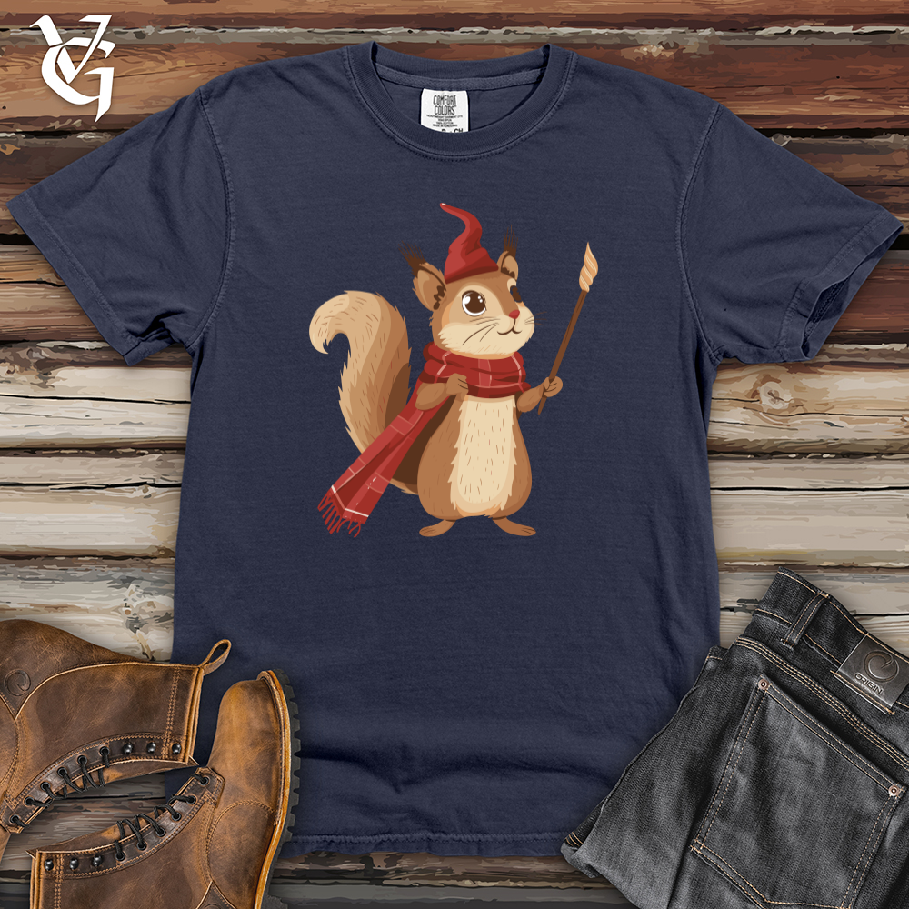 Viking Goods Squirrel Magician Charm Heavy Cotton Comfort Colors Tee Navy / L