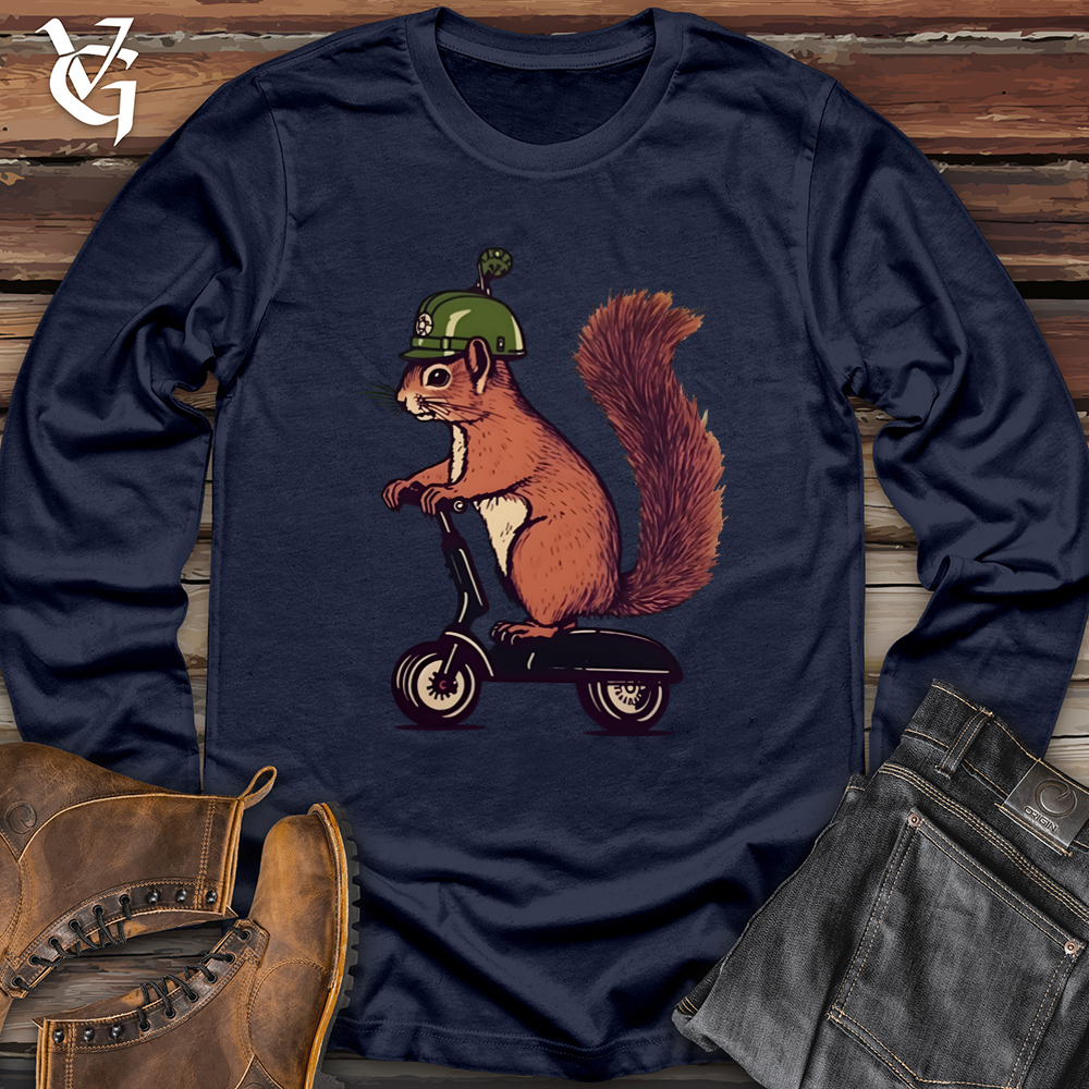 Viking Goods Squirrel Scoot Softstyle Long Sleeve Navy / L