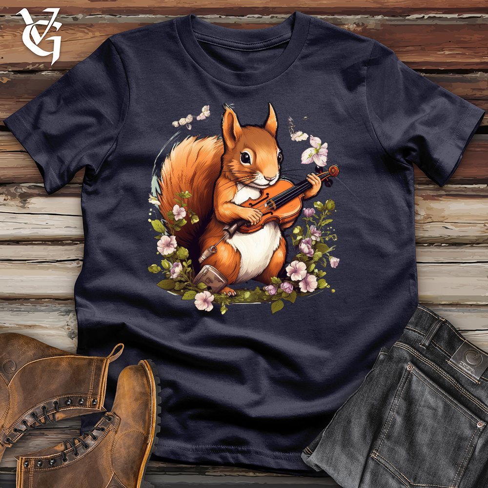 Viking Goods Squirrel Violinist Cotton Tee Navy / L
