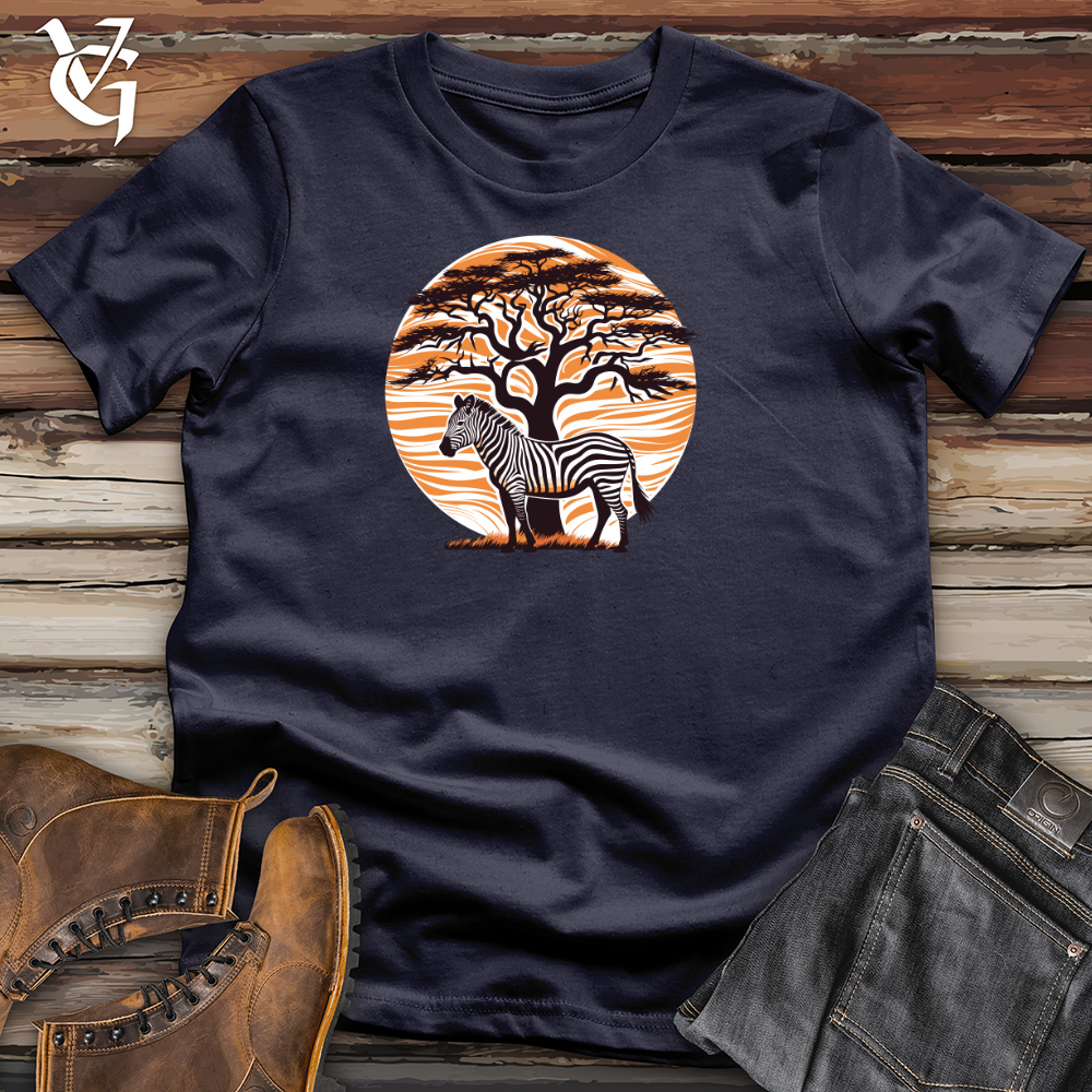 Viking Goods Striped Canopy Zebra Cotton Tee Navy / L