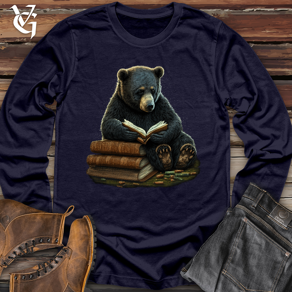 Viking Goods Studious Bear Long Sleeve Navy / L