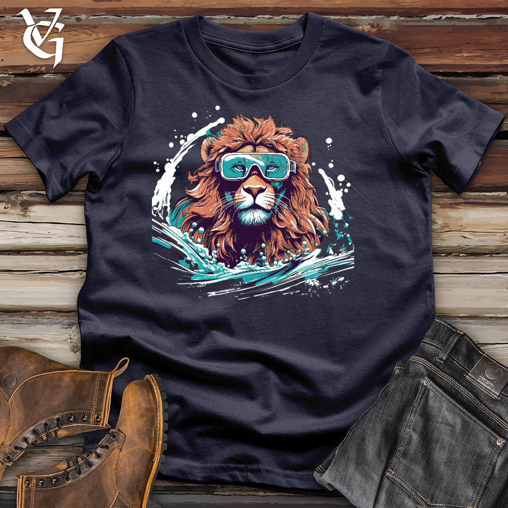 Viking Goods Swimming Lion Cotton Tee Navy / L