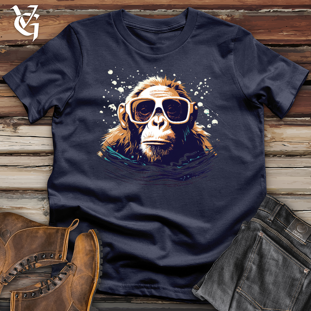 Viking Goods Swimming Monkey Softstyle Tee Navy / L