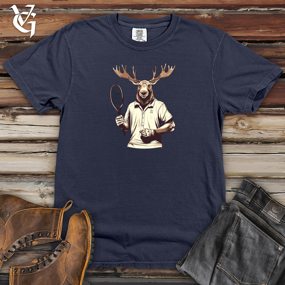 Viking Goods Tennis Antlers Heavy Cotton Comfort Colors Tee Navy / L