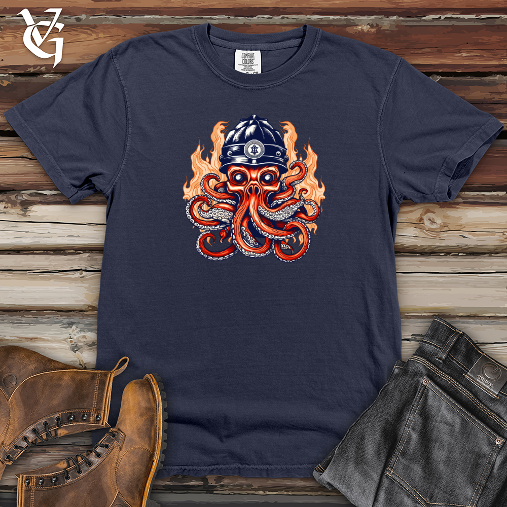 Viking Goods Tentacled Heroic Rescuer Heavy Cotton Comfort Colors Tee Navy / L