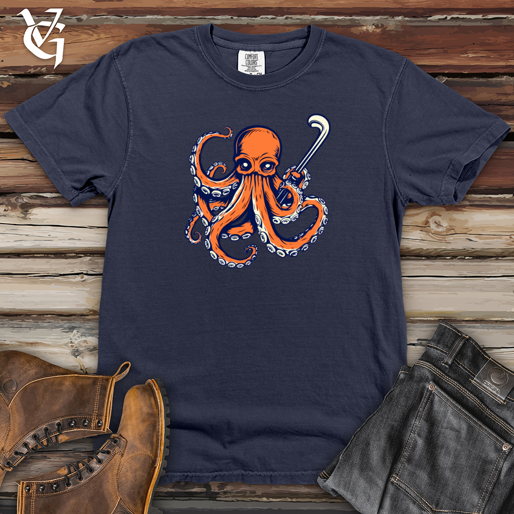 Viking Goods Tentacled Slapshot Heavy Cotton Comfort Colors Tee Navy / L