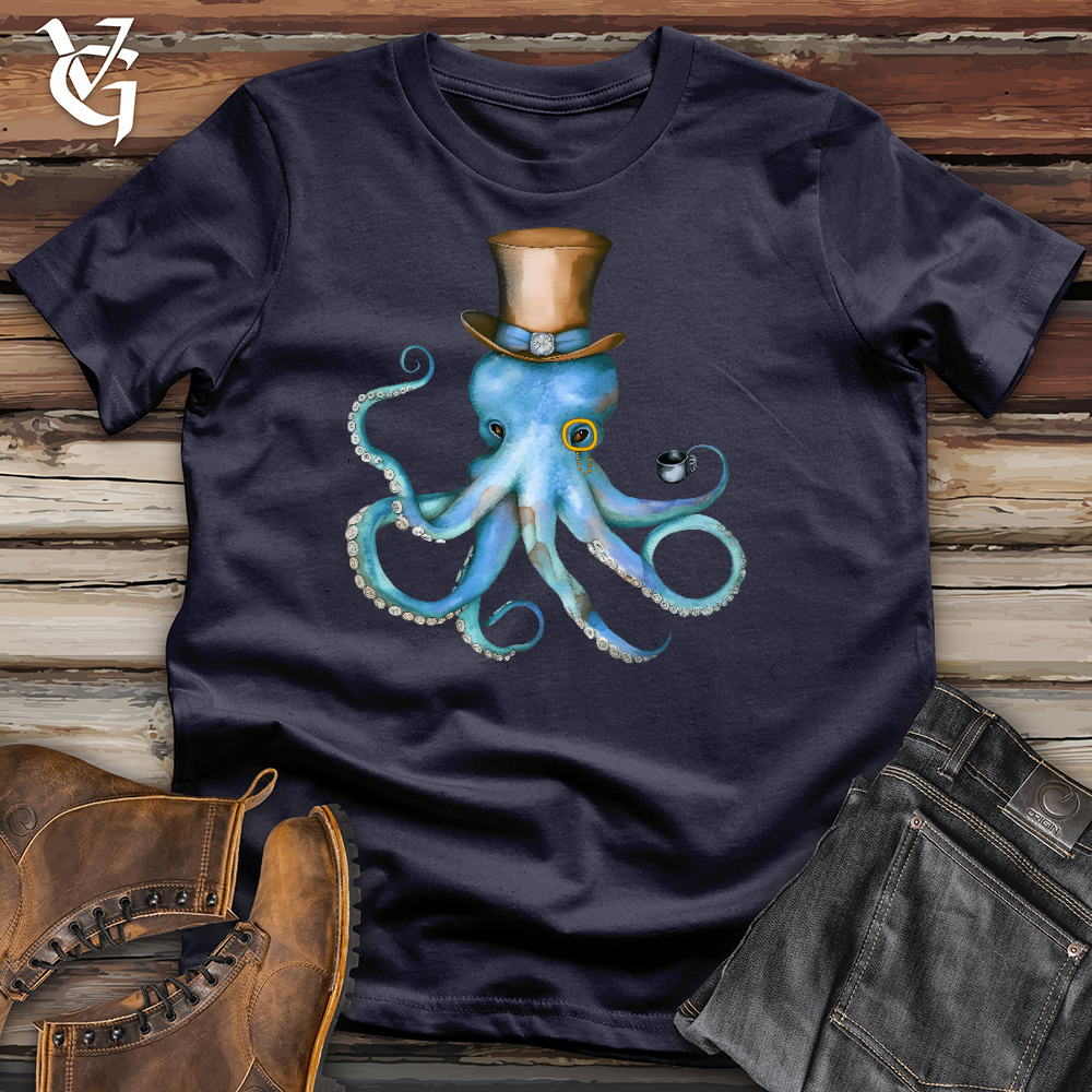 Viking Goods Top Hat Octopus Cotton Tee Navy / L