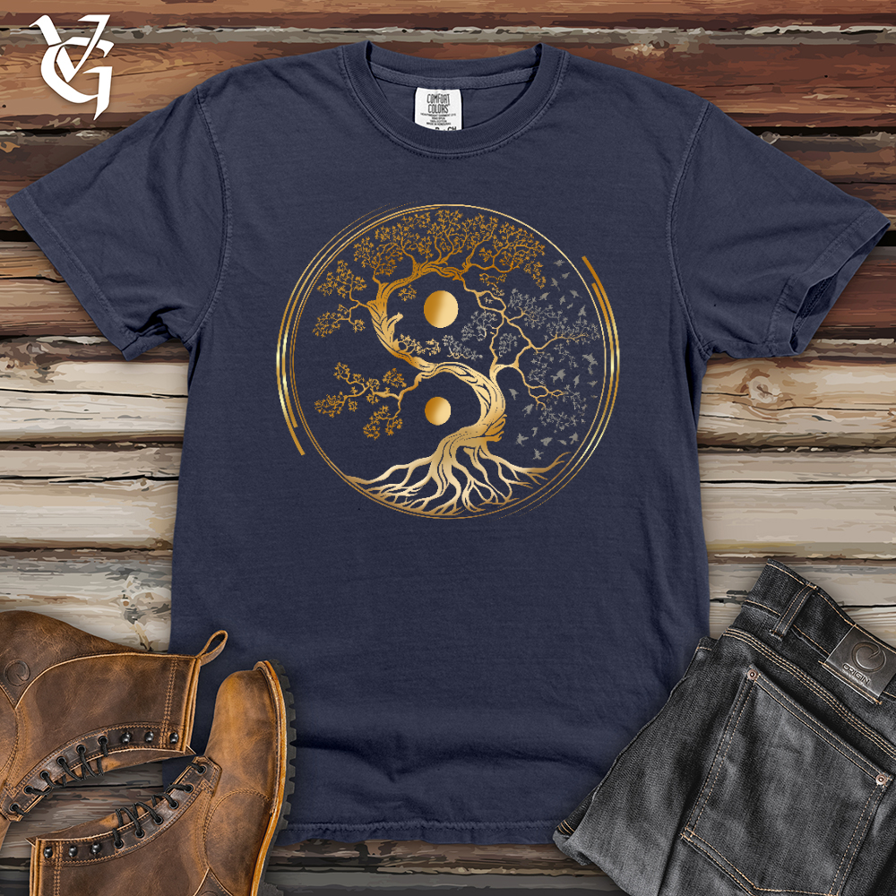 Viking Goods Tree Of Life Yin Yang Heavy Cotton Comfort Colors Tee Navy / L