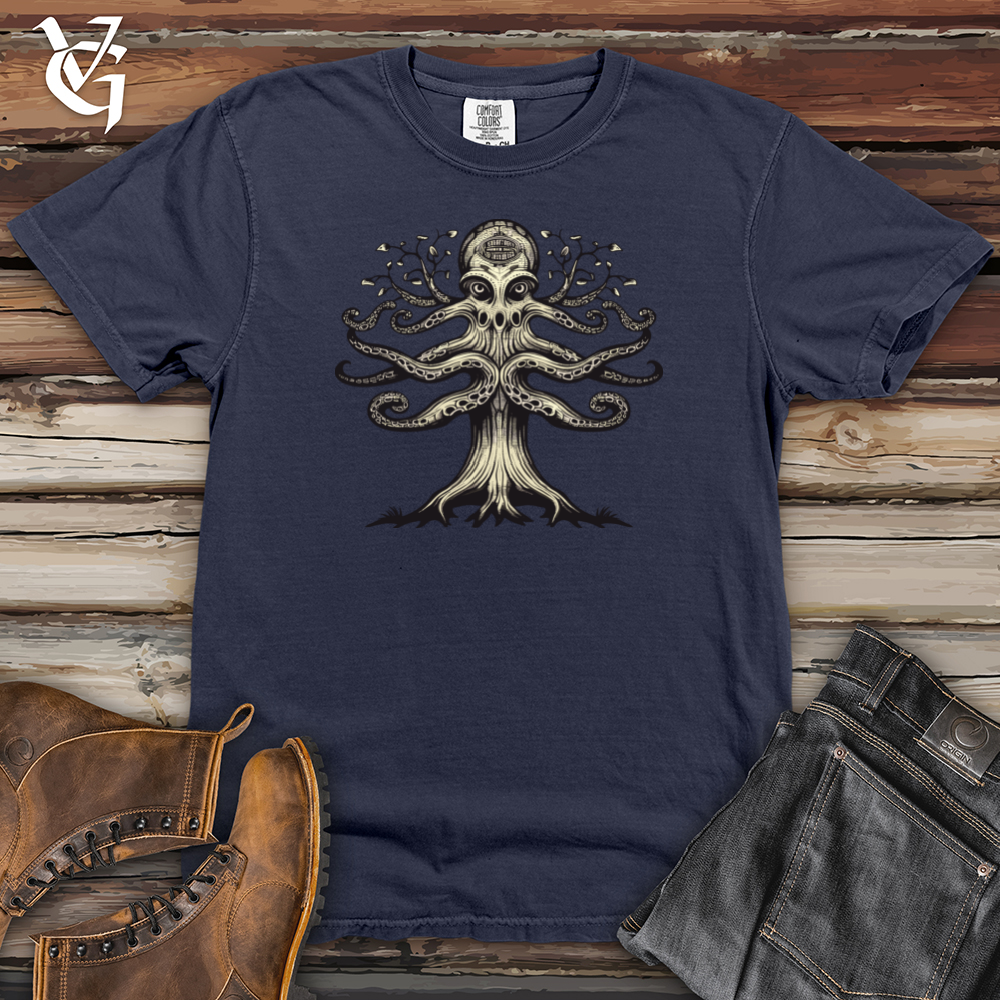 Viking Goods Tree Top Balancer Octopus Heavy Cotton Comfort Colors Tee Navy / L