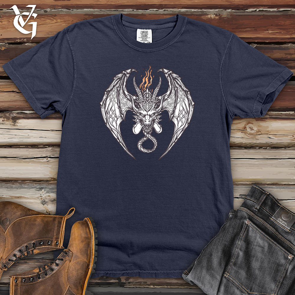 Viking Goods Tribal Dragon Inferno Heavy Cotton Comfort Colors Tee Navy / L