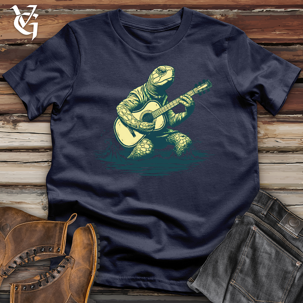 Viking Goods Turtle Playing Guitar Softstyle Tee Navy / L