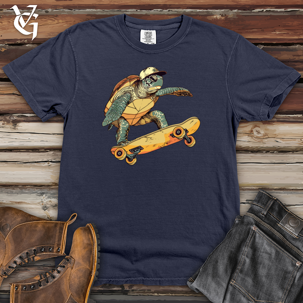 Viking Goods Turtle Skateboarder Groove Heavy Cotton Comfort Colors Tee Navy / L