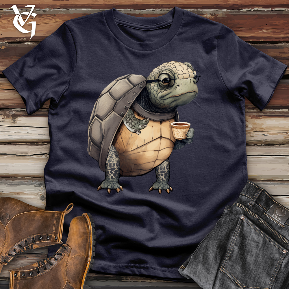 Viking Goods Turtle Tea Time Cotton Tee Navy / L