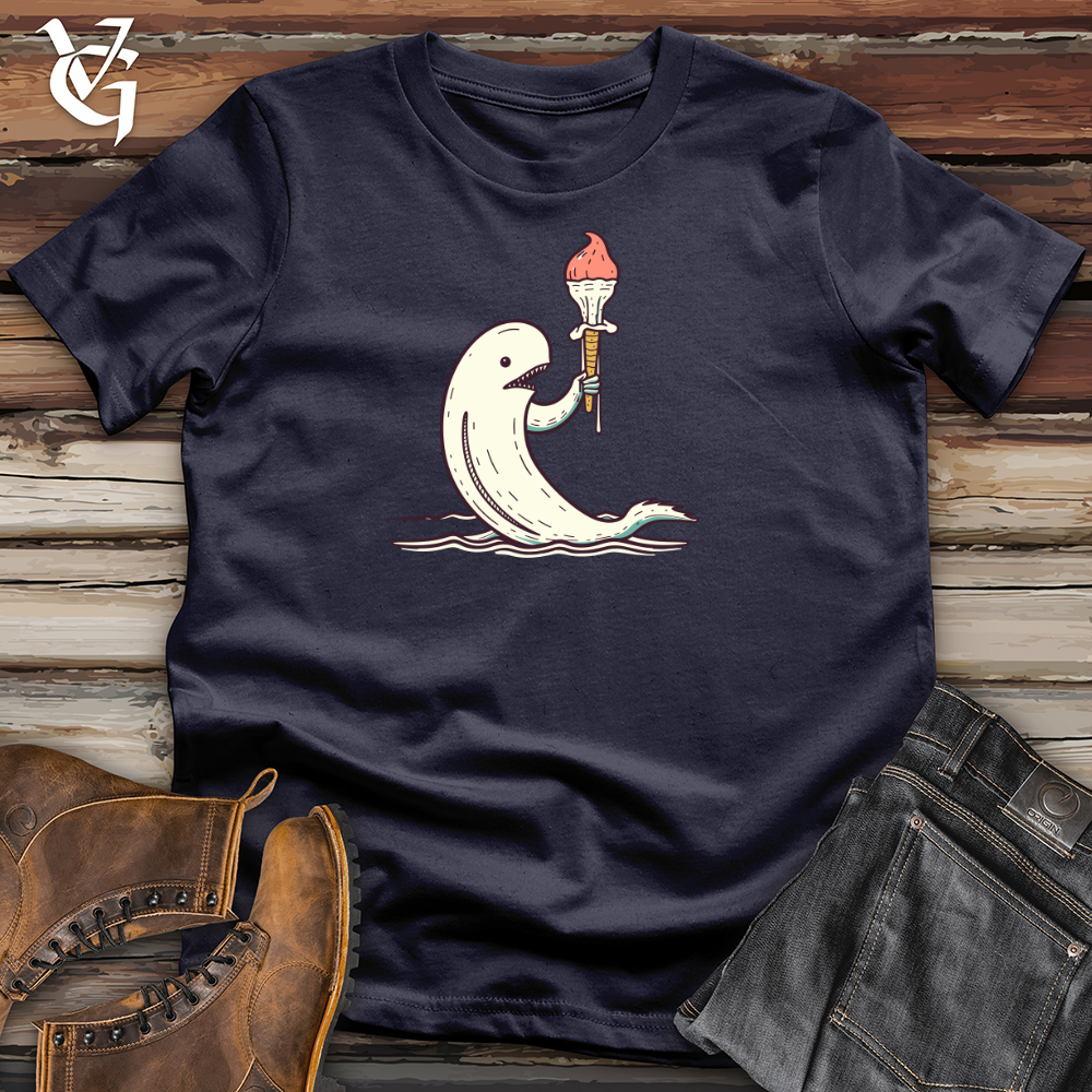 Viking Goods Tusked Treat Teeter Cotton Tee Navy / L