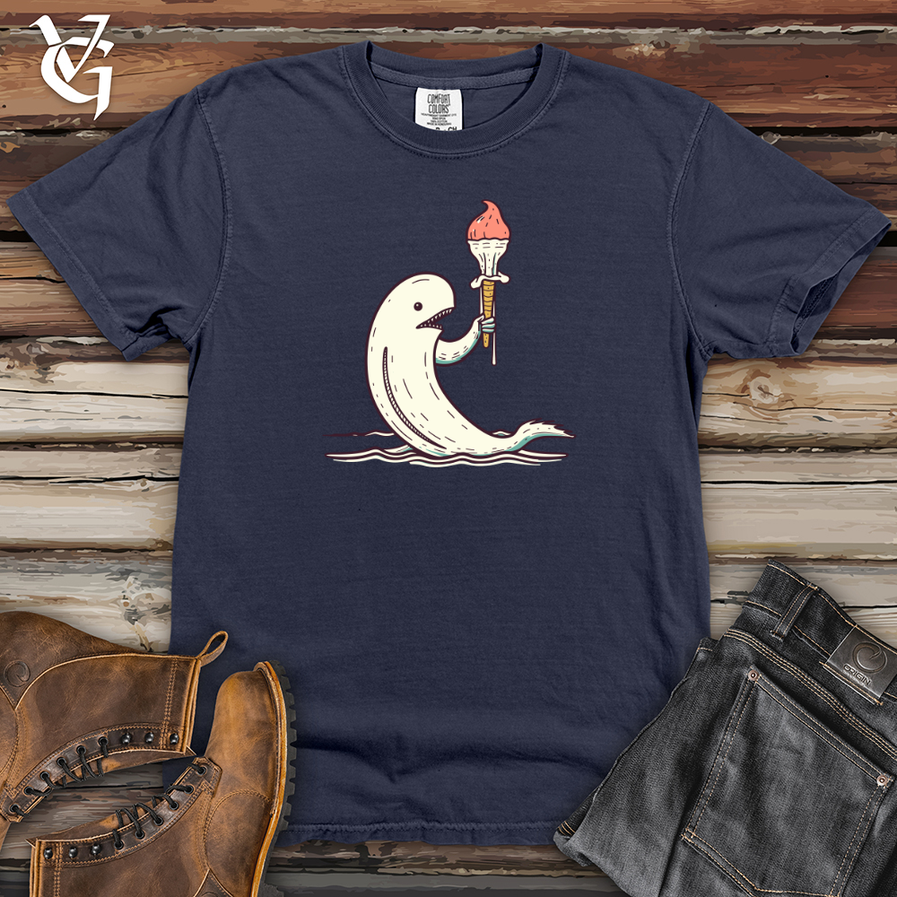 Viking Goods Tusked Treat Teeter Heavy Cotton Comfort Colors Tee Navy / L