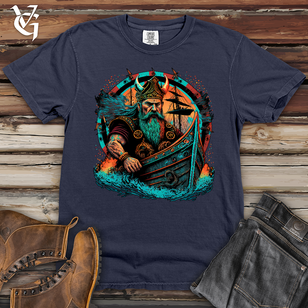 Viking Goods Viking Ship Heavy Cotton Comfort Colors Tee Navy / L