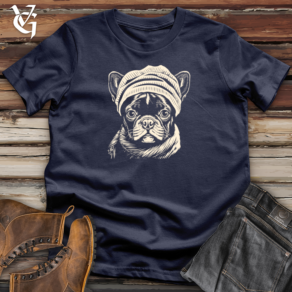 Viking Goods Vintage Beanie Frenchie Softstyle Tee Navy / L