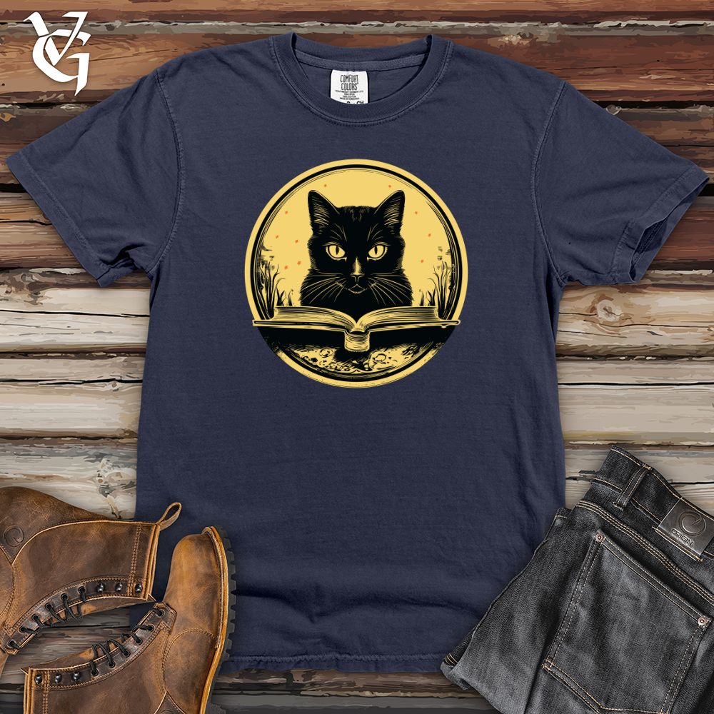 Viking Goods Vintage Bookworm Black Cat Heavy Cotton Comfort Colors Tee Navy / L