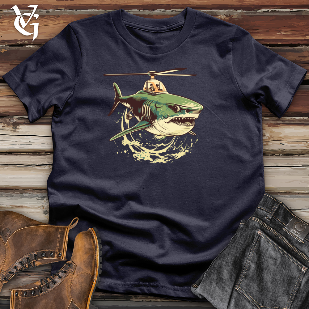 Viking Goods Vintage Chopper Shark Cotton Tee Navy / L