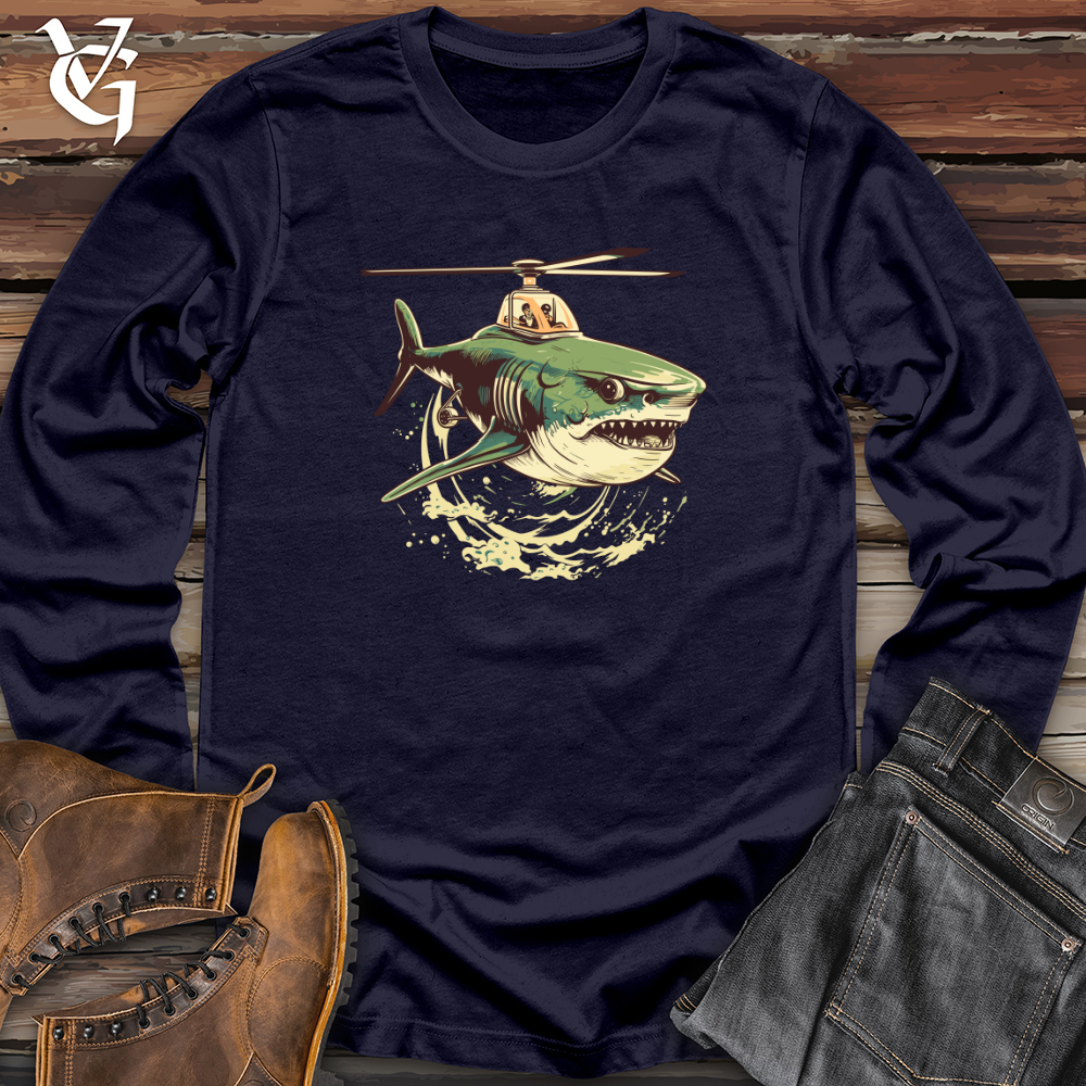 Viking Goods Vintage Chopper Shark Long Sleeve Navy / L