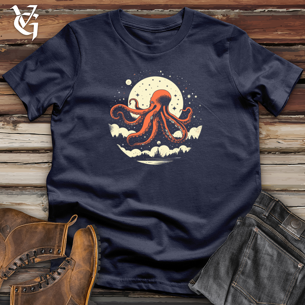 Viking Goods Vintage Cosmic Flight Octopus Softstyle Tee Navy / L