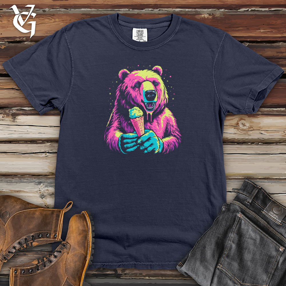 Viking Goods Vintage Cosmic Ice Cream Bear Heavy Cotton Comfort Colors Tee Navy / L