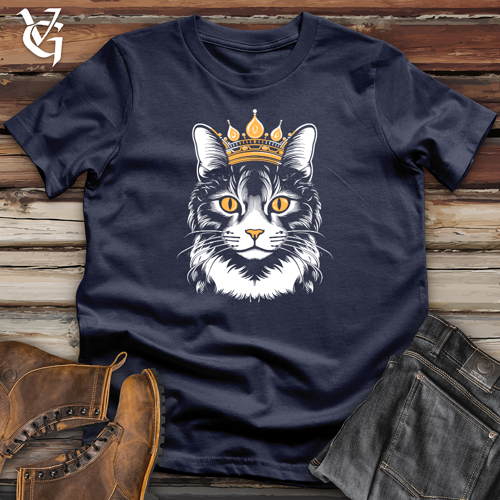 Viking Goods Vintage Crowned Cat Softstyle Tee Navy / L