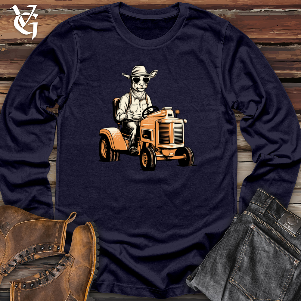 Viking Goods Vintage Farm Cruisin Long Sleeve Navy / L