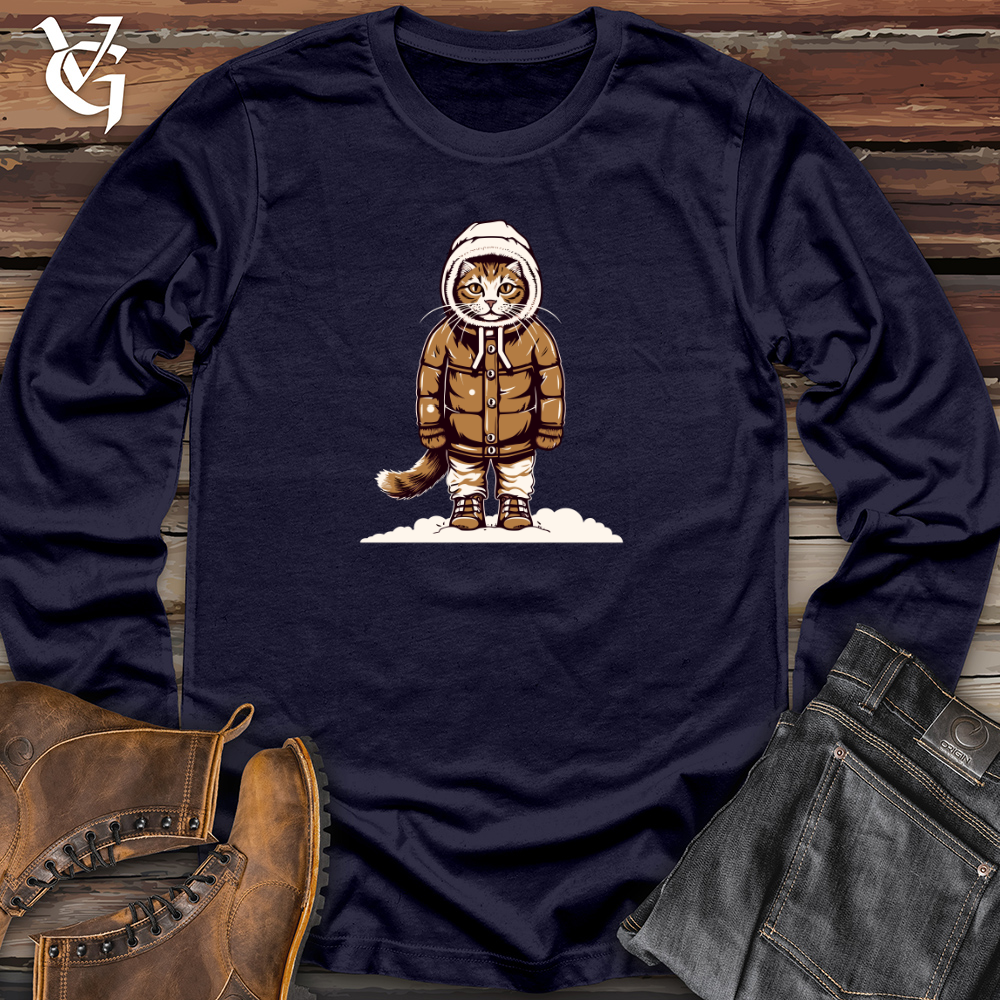 Viking Goods Vintage Paws-on Snow Long Sleeve Navy / L