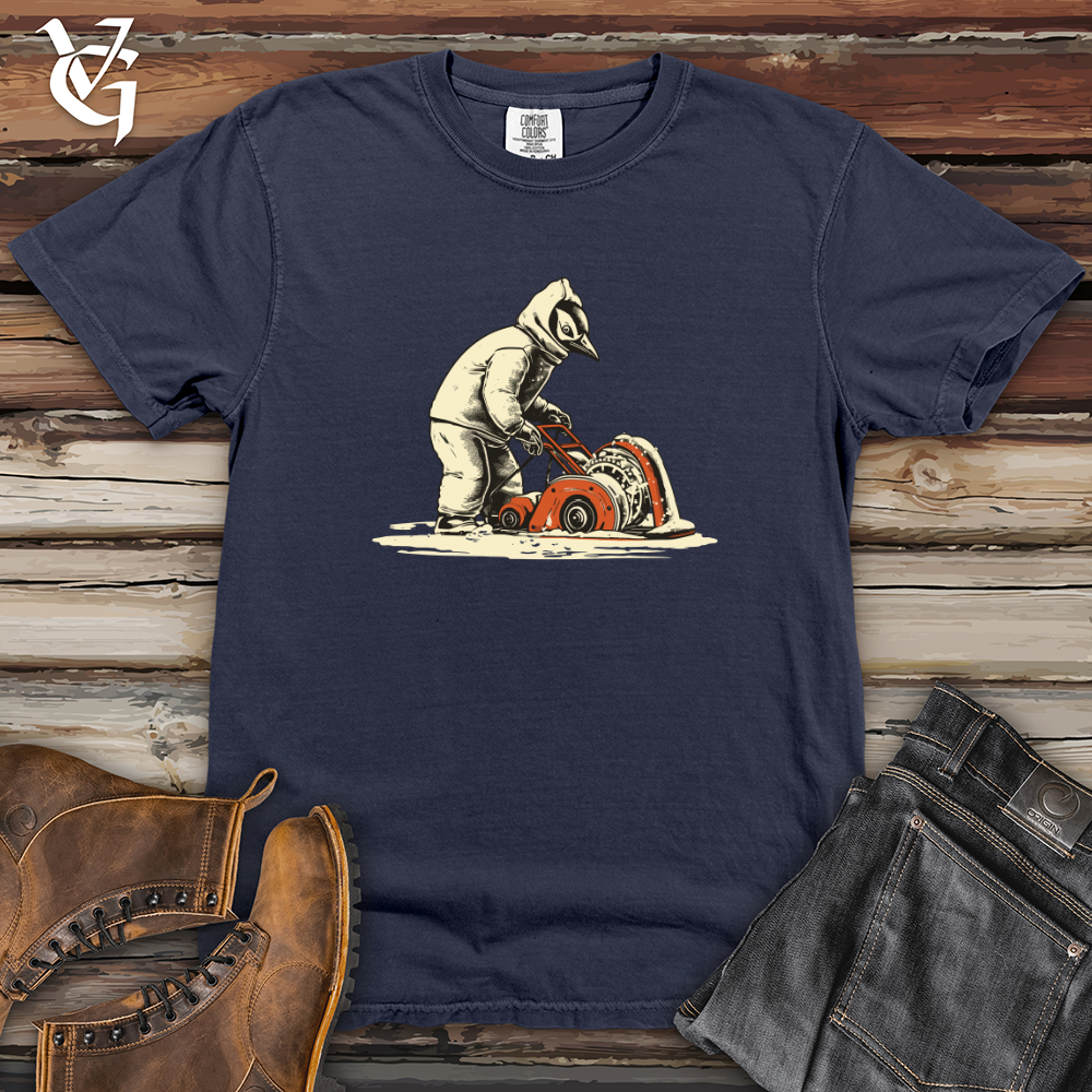 Viking Goods Vintage Snow Blower Penguin Heavy Cotton Comfort Colors Tee Navy / L