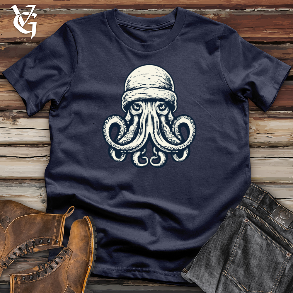 Viking Goods Vintage Snow Hat Octopus Softstyle Tee Navy / L