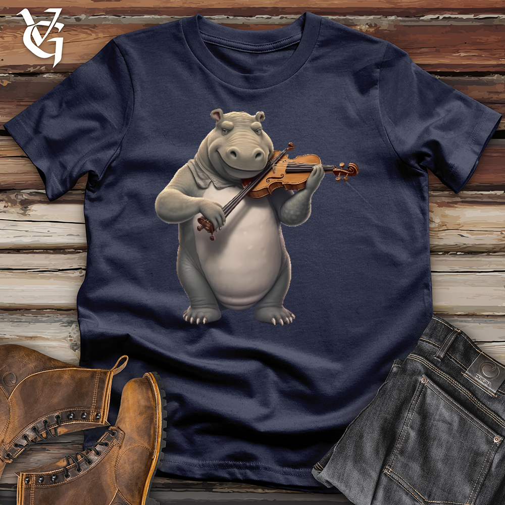 Viking Goods Violinist Hippo Softstyle Tee Navy / L