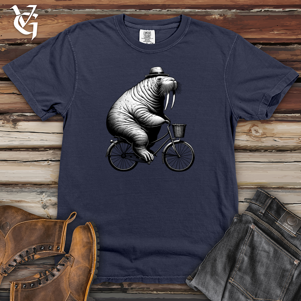 Viking Goods walrus Heavy Cotton Comfort Colors Tee Navy / L