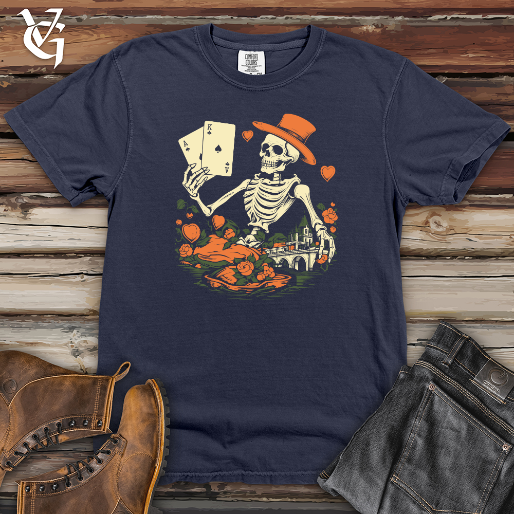 Viking Goods Whimsical Peach Card Shark Heavy Cotton Comfort Colors Tee Navy / L