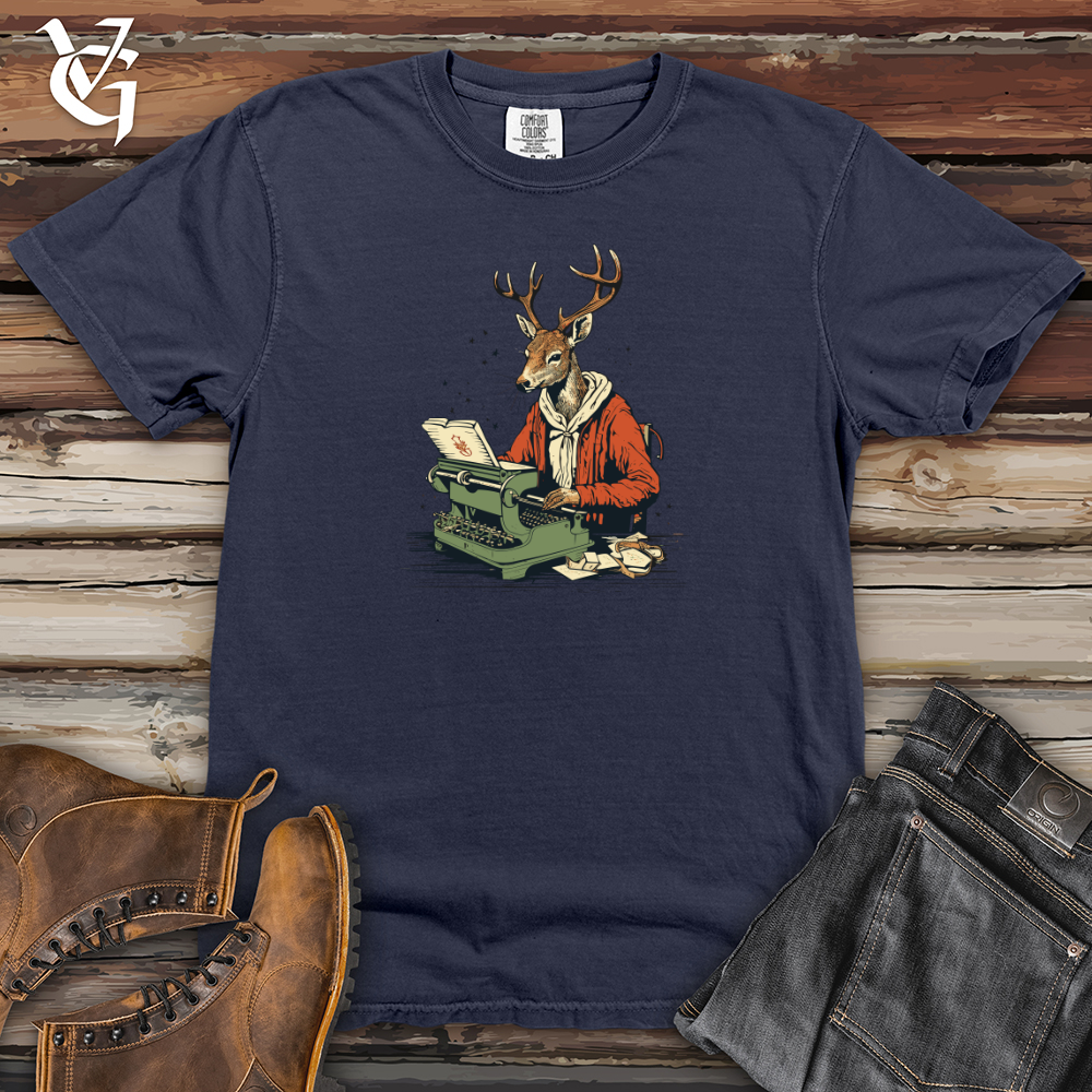 Viking Goods Whimsical Woodland Writer Heavy Cotton Comfort Colors Tee Navy / L