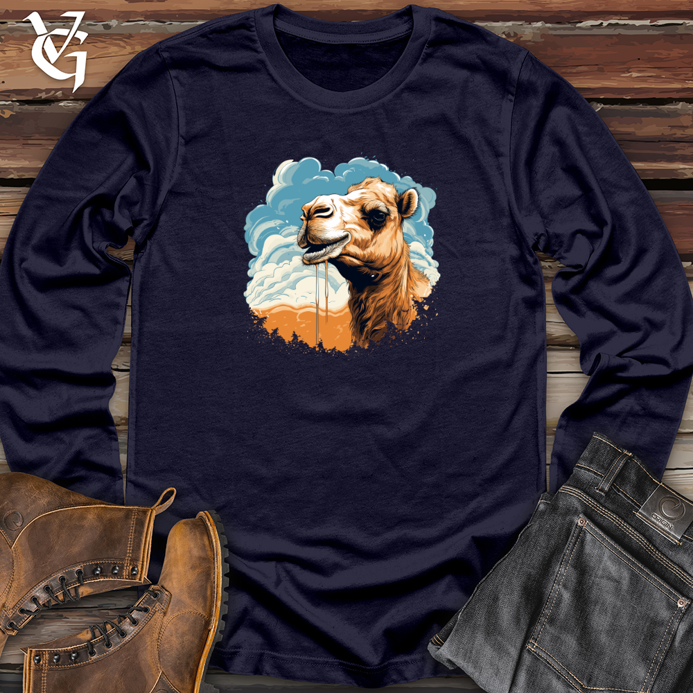 Viking Goods Whirling Dune Camel Long Sleeve Navy / L