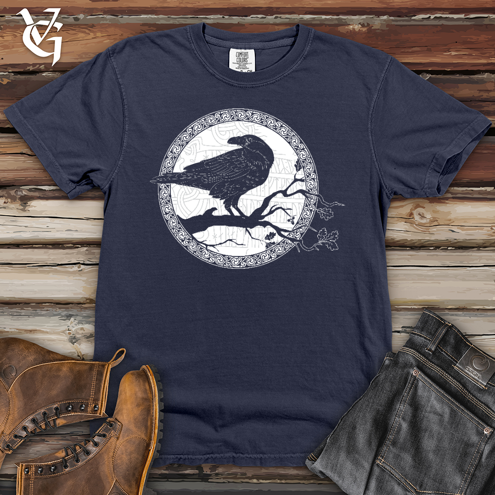 Viking Goods White Winter Raven Heavy Cotton Comfort Colors Tee Navy / L