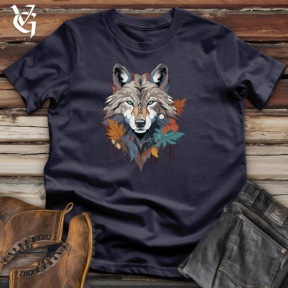 Viking Goods Wolf Autumn Spirit Cotton Tee Navy / L